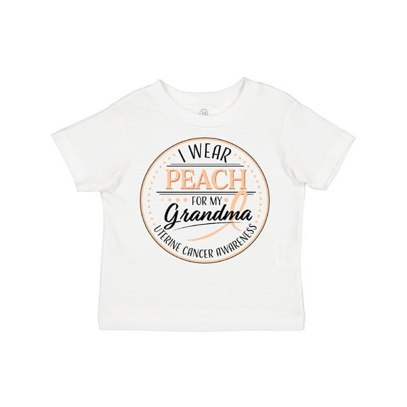Inktastic I Wear Peach for My Grandma - Uterine Cancer Awareness Boys or Girls Toddler T-Shirt