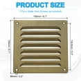 thumbnail image 2 of Uxcell Aluminum Vent Cover, Screen Air Grille Ventilation Cover HVAC Louvered Grill for Home Kitchen Fireplace Gold 6x6 Inch, 2 of 7