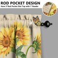 thumbnail image 5 of Rustic Wildflower Curtains 24 Inch - 3 Panel Farmhouse Bohemian Set with Vintage Floral Design, Rod Pocket, 5 of 6