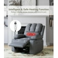 thumbnail image 3 of Yesurprise Oversized Recliner Chairs with Heat and Massage - 360°Swivel Lazy Recliner Chair for Adults- Manual Chair with Cup Holder for Living Rooms Gray, 3 of 8