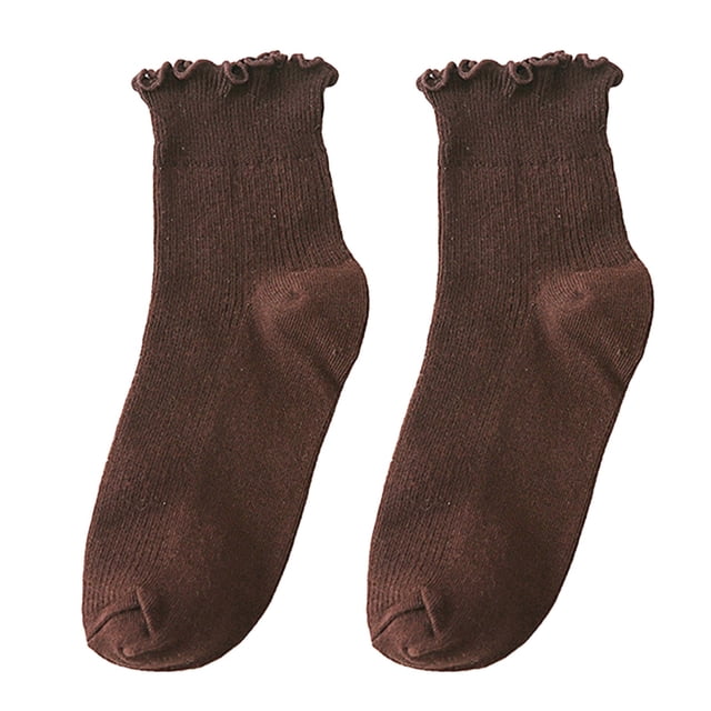 FhsagQ Socks Socks for Women with Robe Crotchless Womens Socks with Ruffled Hem and Low Ankle Lace Socks for Women 2 Piece High Waist Socks for Women Padded Coffee One Size