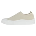 thumbnail image 2 of La Sheelah Flat Women Slip-On Sneakers Comfortable Shoes Elastic Breathable Knit Fabric COMFY-10 Beige 5, 2 of 3
