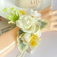 thumbnail image 4 of Moocorvic Wrist Corsages for Wedding , Bridesmaid Wrist Flower Artificial Bride Girl Hand Flower Wedding Flowers Accessories for Party Wedding, 4 of 5