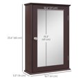 thumbnail image 3 of kleankin Bathroom Mirror Cabinet, Wall Mounted Medicine Cabinet w/ Shelves, 3 of 10