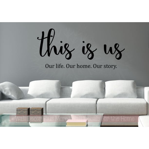 Family Quotes Wall Decor This Is Us Our Home Kitchen Art Decals Stickers 36x17 Inch Black Walmart Com Walmart Com