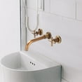 thumbnail image 4 of Grifo de baño, grifo, grifo de dos manijas para agua caliente y fría, fregadero de cocina para baño Bronce, 4 of 8
