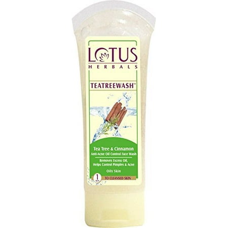 Lotus Herbals Tea Tree and Cinnamon Anti-Acne Oil Control Face (Best Herbal Supplements For Acne)