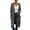 F01-Dark Gray, variant on Women's Long Cardigan Coats Plus Size Hooded Cardigan Sweater Open Front Cardigans Warm Hooded Outwear Coat With Pockets Trendy Winter Coat