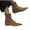 Brown, variant on prrcolt Women's Slip On Ankle Boots Pointed Toe Low Heel Booties Comfortable Short Boots Office Booties Shoes