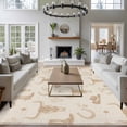 thumbnail image 3 of Beige Cow Skull Area Rugs 5'x7', Washable Small Throw Rugs for Laundry Room Playroom, Southwestern Vintage Cowboy Boots Burlap Indoor Outdoor Rug Non-Slip Low Pile Carpet Runner Reversible Floor Mats, 3 of 8