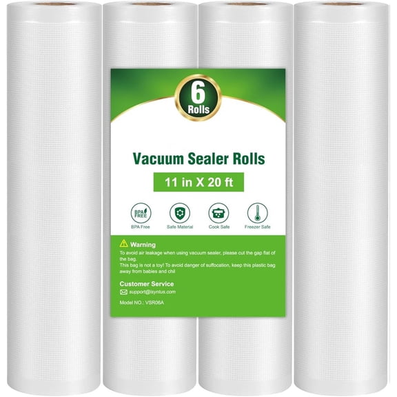 Carestrong Vacuum Sealer Bags for Food, 4 Pack 4 Rolls 8" x 17' Commercial Grade BPA Free Bag Rolls, Vacuum Sealer Bags for Food Vac Bags for Storage and Sous Vide Cooking