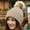 Khaki, variant on Herrnalise Women Winter Warm Knitted Cute Rabbit F-ur Ball Yarn Hat