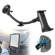 Tablet Car Mount Holder, TSV Long Arm Suction Cup Mount Stand Cradles for 4-12inch Tablet Cell Phone SUV Truck Vehicle Auto, Windshield Mount Holder, 360degree Rotating Hands-Free Navigation