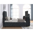 thumbnail image 4 of Best Master Furniture Brielle Velvet Bed Frame (Eastern King/Black), 4 of 8