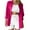 Hot Pink, variant on PVCS Trendy Jackets for Women Clearance Button Up Casual Jacket Basic Lapel Shirts Solid Tops with Pocket 2XL