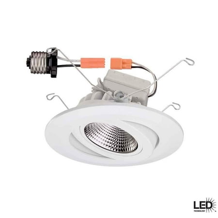 UPC 046335961661 product image for Commercial Electric 5 in. White LED Recessed Gimbal Trim | upcitemdb.com