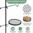 thumbnail image 3 of Garvee 24.4" x 24.4" Portable Camping Grates, Heavy Duty Steel Mesh Grate with Legs Carrying Bag, 3 of 6