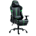 thumbnail image 1 of Hdcanada Orbit Series Racing Style Gaming Chair, Reclining Ergonomic Leather Chair with Footrest & Massage Lumbar Support - Green, 1 of 10