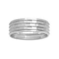thumbnail image 3 of Men's Stainless Steel Bark Finish Wedding Ring Band, 3 of 4