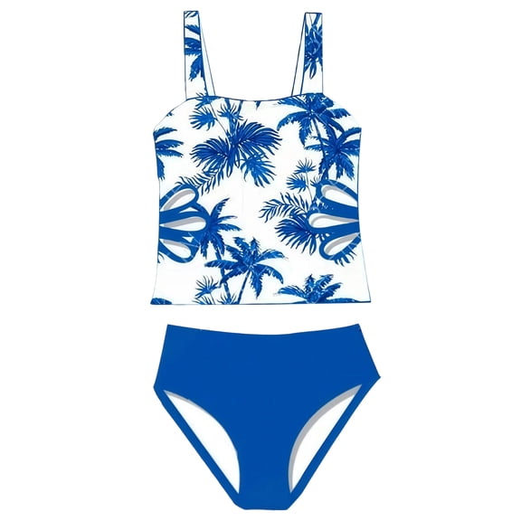 10T Girls Swimsuit Girls Bathing Suit Girls Swimsiut 2 Piece Bathing Suit with Mesh Cover Ups Adjustable Straps Cut Out Swimwear