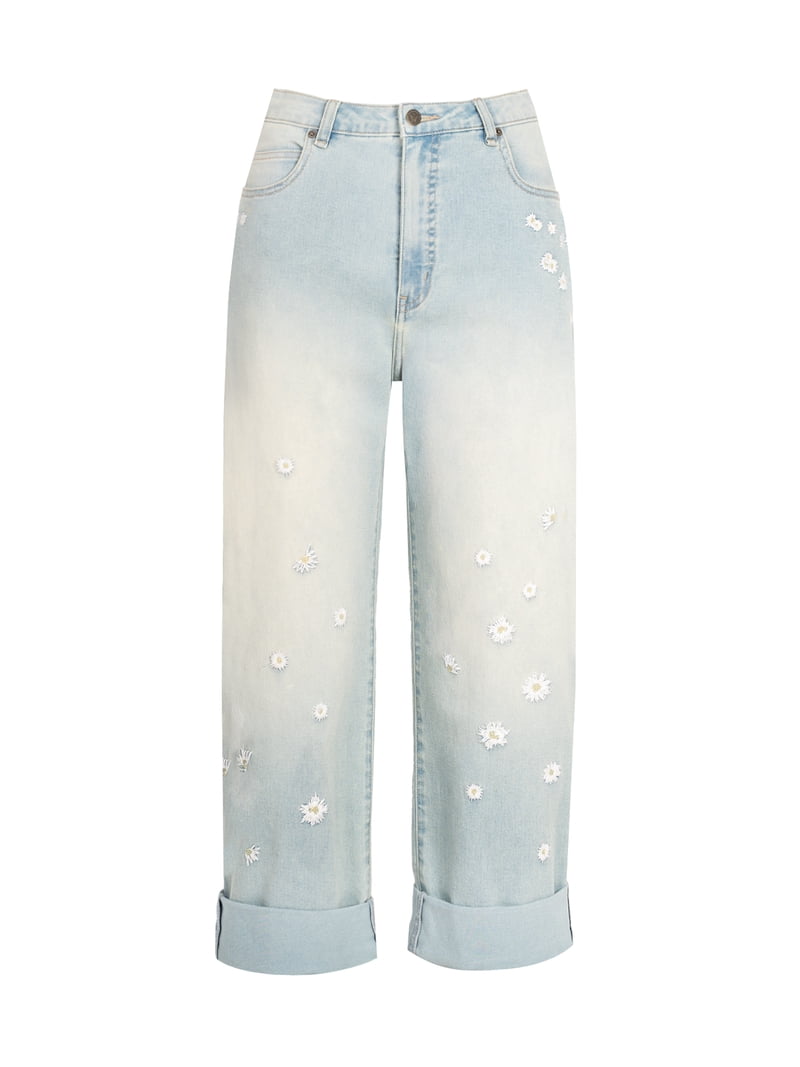 Jessica Simpson Women's Zinnia Wide Leg Boyfriend Jeans, Sizes 2