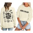 thumbnail image 2 of Arlun Christian Sweatshirts for Women Jesus God Faith Letter Printed Thin Sweatshirts Inspirational Religious Graphic Hoodless Loose Comfy Long Sleeve Crewneck Pullover Tops Beige L, 2 of 5