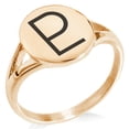 thumbnail image 1 of Stainless Steel Solar System Planetary Pluto Minimalist Oval Top Polished Statement Signet Ring, 1 of 1