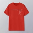 thumbnail image 2 of T-Shirt Unisexe à Manches Courtes avec Imprimé Graphique, Col Rond, pour le Confort Quotidien et un Style Décontracté avec Design Doux et Polyvalent, 2 of 3