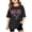 Black, variant on ibiyuan Girl Shirts Fashionable Graphic Print Casual Tee For Girls Playful Daily Wear Soft Comfort Fit Youth Top Design For Kids Pink