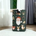 thumbnail image 6 of Yayeee Freestanding Laundry Hamper with Handle Collapsible Large Storage Basket for Clothes, Whimsical Christmas, 6 of 7