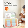 thumbnail image 2 of Baby Bottle Warmer, 8-in-1 Fast Milk Warmer for Breastmilk or Formula with Timer, 24H Constant Warming, with Defrost, Heat Baby Food Jars, Sterili-zing Function, Accurate Temp Control, Fits 2 Bottles, 2 of 7