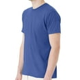 thumbnail image 5 of Hanes Short Sleeve T-Shirt - Regal Navy Heather, Men Crewneck Comfortable Classic Fit Tee, S, 5 of 5