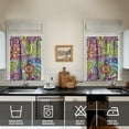 thumbnail image 2 of Paisley Design Kitchen Curtains - Vintage Paisley Design Tier Cafe Curtains for Bathroom Living RV Rod Pocket Window Drapes 36 Inch 2 Panels Set 28"x36" 2 Panels Window Treatment Tiers, 2 of 4