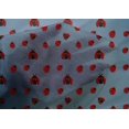 thumbnail image 4 of oneOone Cotton Silk Grayish Blue Fabric Red Insect Craft Projects Decor Fabric Printed By The Yard 42 Inch Wide, 4 of 4