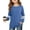 Royal Blue-#001, variant on Dweltoz Girls Long Sleeve Shirts Striped Color Block Crewneck Tees Casual Loose Fit Tunic Tops Soft Pullover Sweatshirts Kids Big Girls Fall Back to School Clothes Size 2-13 Years,White
