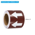 thumbnail image 2 of Unique Bargains Directional Flow Arrow Tape 4'x65', Adhesive Pipe Identification Marking Stickers, White on Brown, 2 of 5