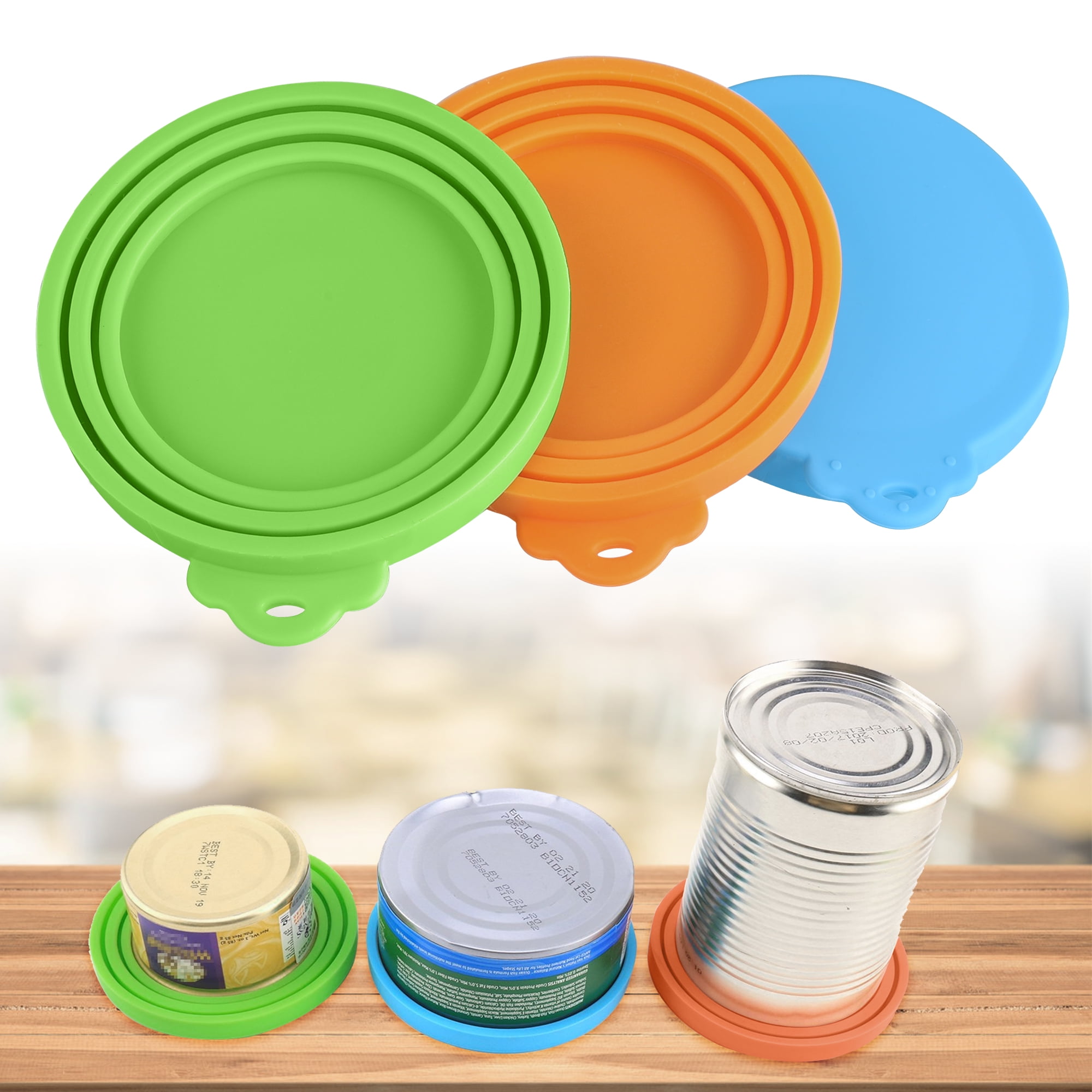 3pcs Pet Food Can Lids, TSV Universal FDA Safe BPA Free Silicone Cat
