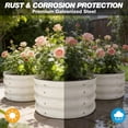 thumbnail image 4 of SHALL 2x2x1ft Galvanized Raised Garden Bed Kit,  3 Pcs Rot-Resistant Metal Planter Boxes Outdoor for Vegetables Flowers, White, 4 of 8