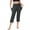 12# Dark Gray, variant on RPVATI Wide Leg Capri Pants for Women Dressy Casual Tummy Control Yoga Capris Pants Plus Size Loose High Waist Petite Crop Pants with Pockets Black M