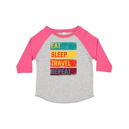 

Inktastic Vacation Eat Sleep Travel Repeat Gift Toddler Boy or Toddler Girl T-Shirt