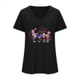 thumbnail image 2 of Camisetas de Cuello Redondo Impreso Gradiente de las Mujeres, Manga Corta Casual Top para el Uso Diario, 2 of 5