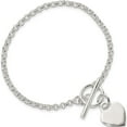 thumbnail image 4 of Sterling Silver Fancy Engraveable Heart Bracelet (7.5 X 11) Made In Thailand qg2172-7.5, 4 of 5