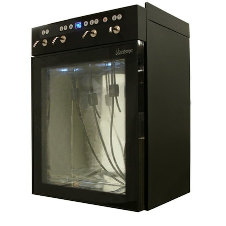 Vinotemp - 4 Bottle Wine Dispenser - Black
