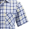 thumbnail image 5 of DPTALR Men's Short Sleeve Shirts,Gingham Summer Button Down Plaid Shirt,Yellow,XL, 5 of 5