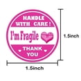 thumbnail image 2 of Pink Fragile Stickers I'm Fragile Box Labels 2 Inch Round Fragile Shipping Stickers 500 Pcs, 2 of 4