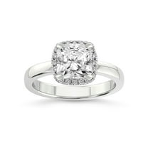 1 Carat IGI Certified Radiant Shape Lab Grown Diamond Engagement Ring | 14K White Gold | Anna Hidden Accents Halo Lab Diamond Ring | FG-VS1-VS2 Quality Friendly Diamonds