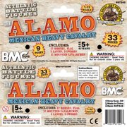 BMC CTS Alamo Mexican Heavy Cavalry - 33pc Powder Blue Plastic Soldier Figures