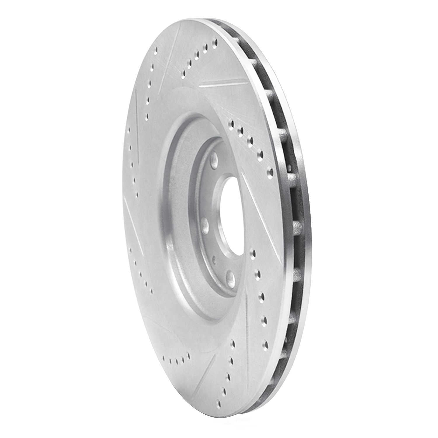 Dynamic Friction Company 631-73039R DFC Brake Rotor - Drilled And Slotted - Silver