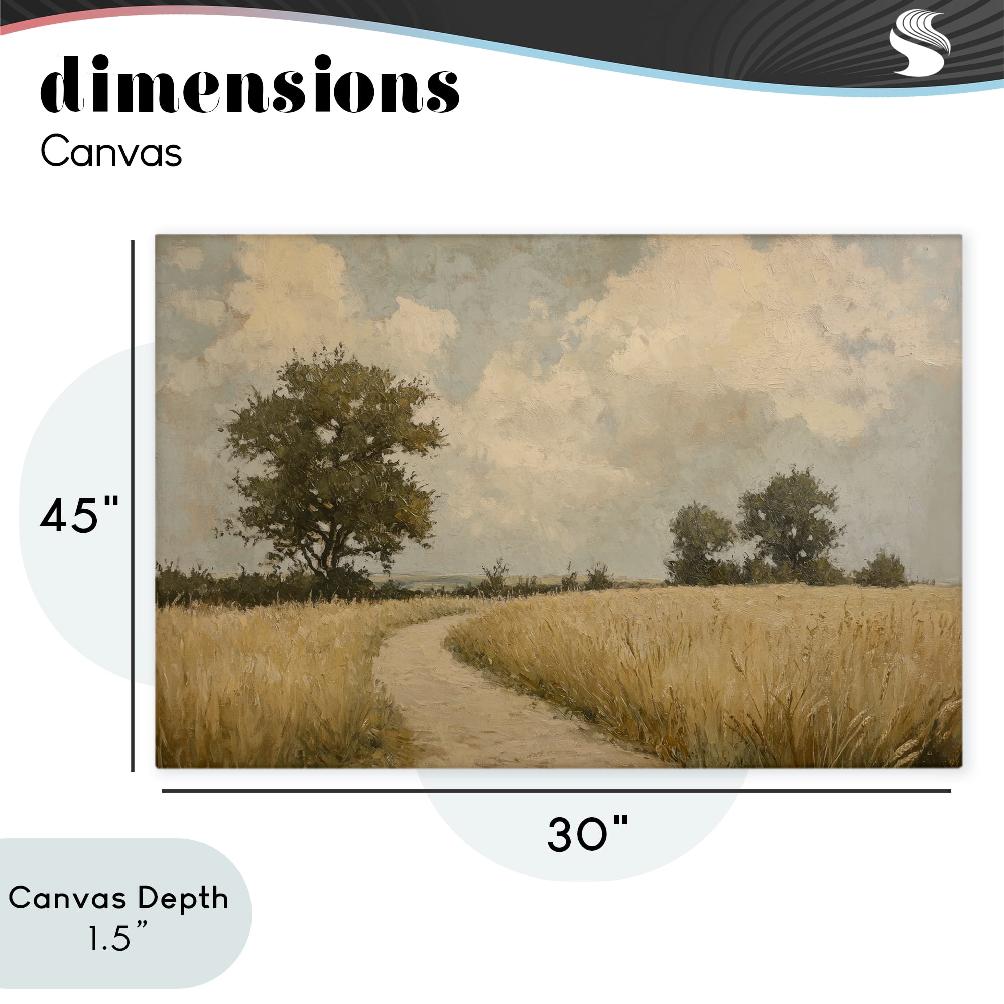 Stupell Industries Soft Field of Wheat Canvas Wall Art, design by Petal Prints Design