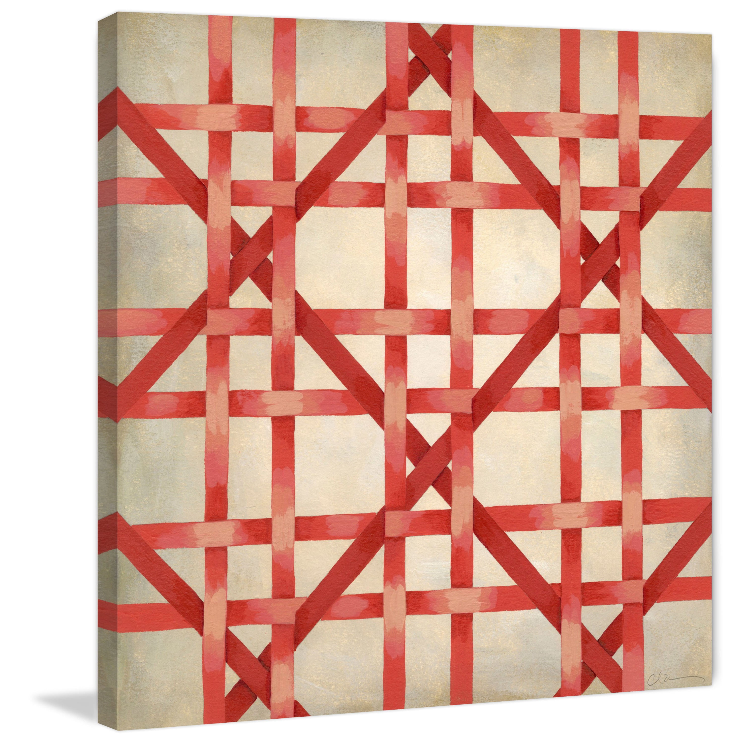 Marmont Hill "Woven Symmetry III" Painting Print on Wrapped Canvas